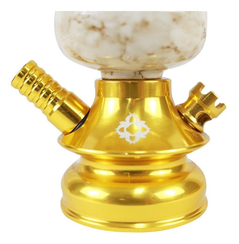 Imagem 3 de 5 de Narguile Completo Amazon Hookah Future Médio- Gold/boticcino