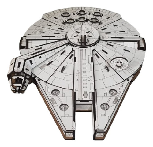 Nave Star Wars Millenium Falcon Grande 35 Cm - Material Mdf