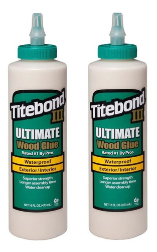 Pegamento Titebond Iii Ultimate P/ Madera 946 Ml - 2 Piezas