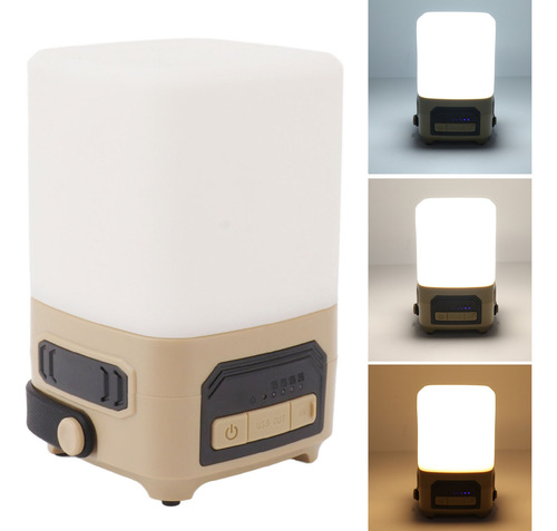 Linterna De Camping Led Recargable Con EnergĂa Solar Ipx4