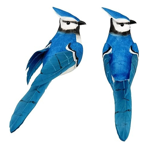 Aves Artificiales Jilguero Azul Realista De Espuma Plum...