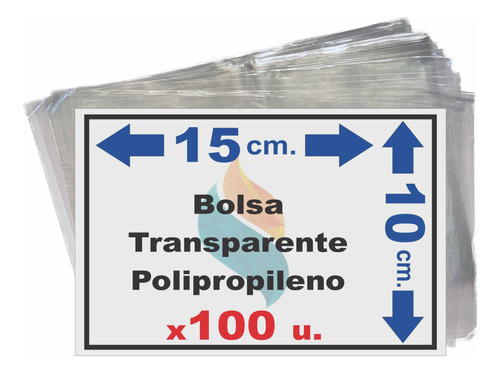 Bolsa Polipropileno Transparente 10x15 Cristal Celofan X 100