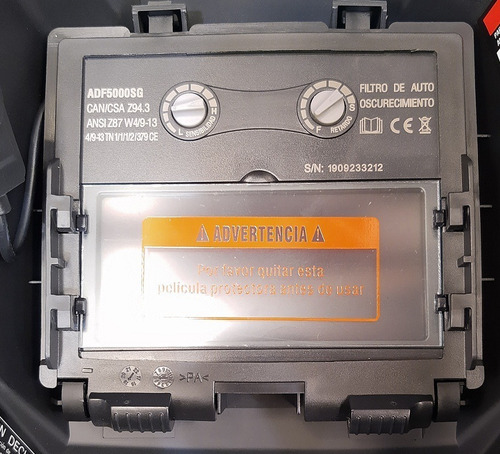 Imagen 6 de 8 de Máscara Fotosensible Careta Soldar Mig Inverter Mma 92x42mm