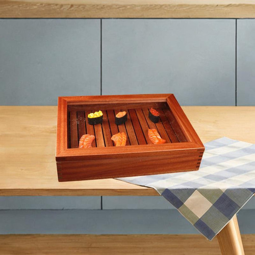 Plato De Sushi De Madera Cocina Japonesa Para 50x40x9.5cm
