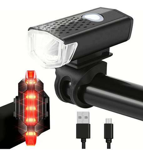 Linterna Con Luz Delantera Y Trasera For Bicicleta Ipx5