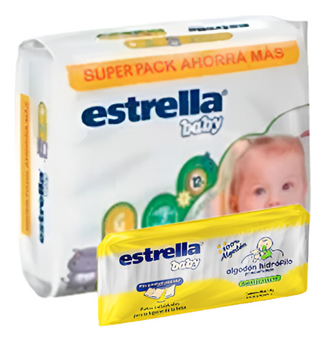 Combo Pañal Estrella Super Pack Algodon Precortado Género Sin género Tamaño Grande (G)