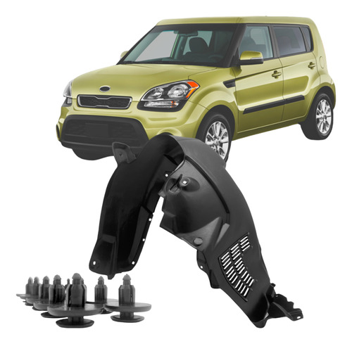 Lameiro Kia Soul 2010 2011 2012 2013 2014 + Grampos Esquerdo