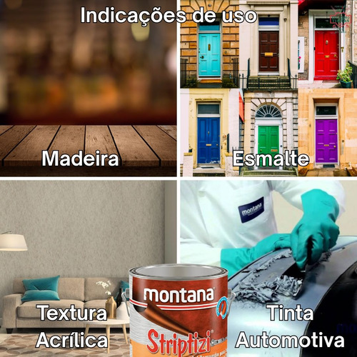 Gel Striptizi Removedor Tinta Automotiva Verniz 4kg Montana