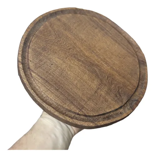 Plato Redondo De Algarrobo 24x24cm Calidad Premium