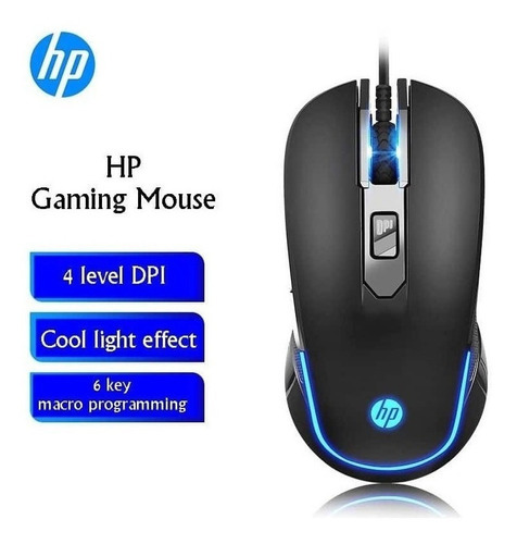 Mouse Gamer Usb Hp M200 2400 Dpi Negro