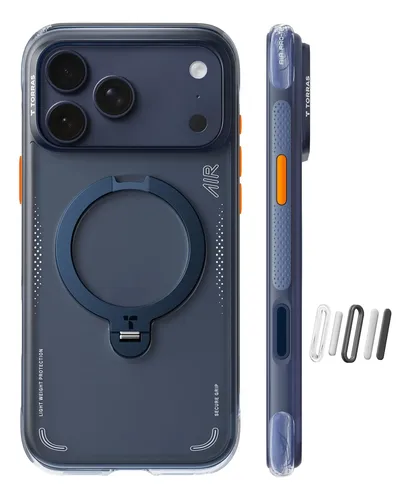 TORRAS Q3 AIR ダークブルー iPhone17 proケース Capa Torras Ostand Q3 Air Para Iphone 17 Pro - Azul Meia-noi