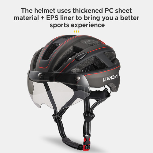 Casco Desmontable Con Luz De Seguridad Para Bicicleta De Mon