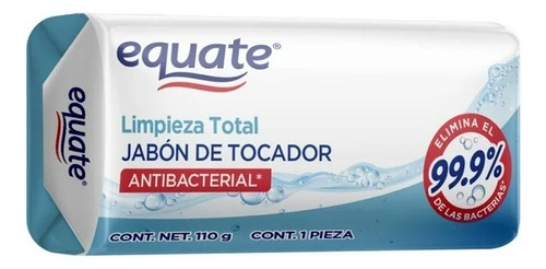 2 Pza Jabón De Tocador Equate Limpieza Total Antibacterial 1