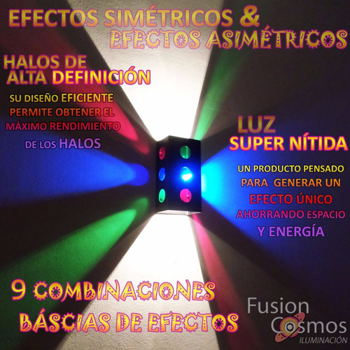 Imagen 6 de 10 de Luces De Antro Fx Boliche Resto Bar Dj Salón Fiesta Led 12w