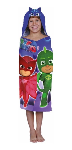 Toalla De Baño Y Playa Con Capucha Paw Patrol Y Más. Algodón Color Pj Mask / Heroes En Pijama
