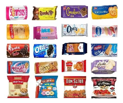 Mega Pack X 20 Galletitas Surtidas!!  Mercado De Galletitas 