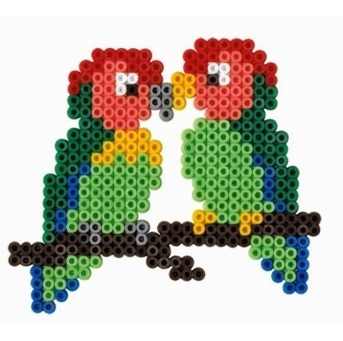 Imagen 8 de 8 de Placa Tablero Pegboards Hama Beads Midi + Pinza,papel Perler
