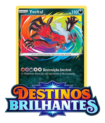 Carta Pokemon Yveltal Secreto Lendário Destinos Brilhantes