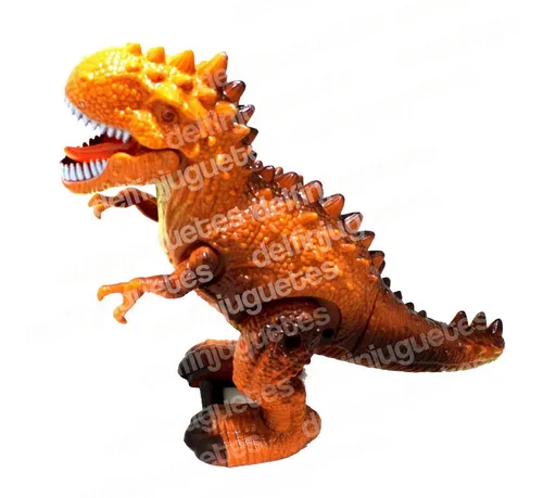 Dinosaurio Simil Carnotaurus A Pilas Camina Luz Sonido