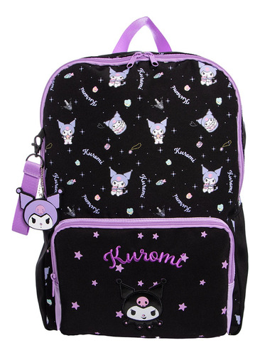 Kit Mochila Kuromi Original Truzt Lonchera Lapicera Primaria Violeta Liso