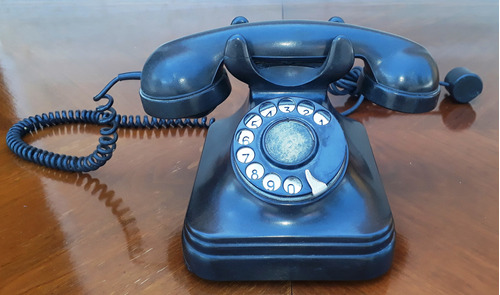 Teléfono Antiguo Modelo Sapo Negro Baquelita Retro Vintage