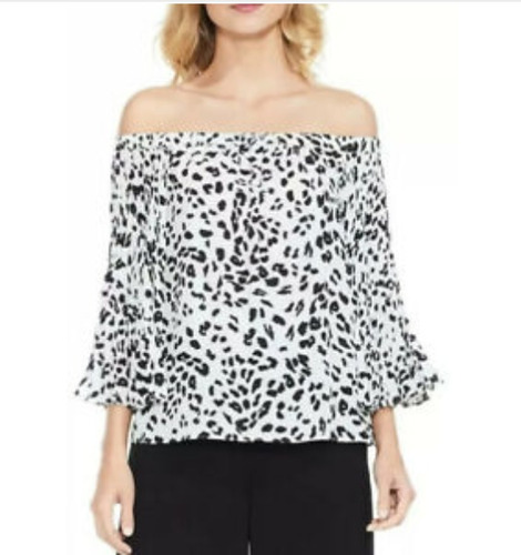 Blusa A Los Hombros Animal Print Vince Camuto Talla S