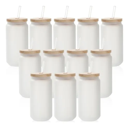 Latas De Vidrio De Sublimación Pyd Life 12 Paquetes Esmerila