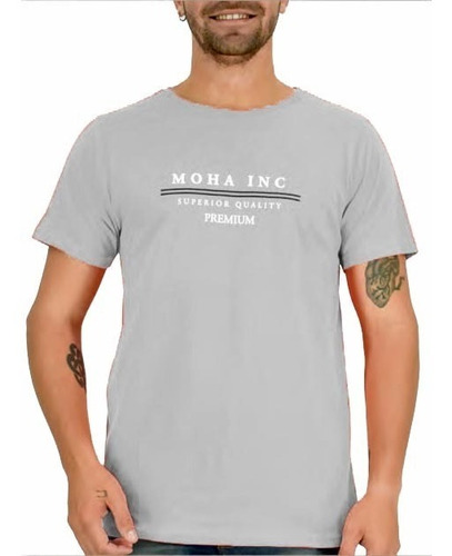 Remera Manga Corta U Texto Central | Moha (1122160)