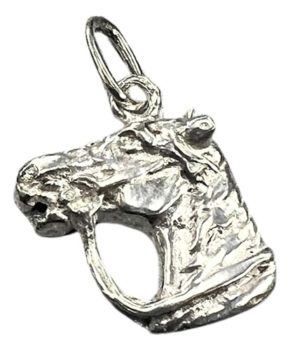 Dije Medalla Caballo Plata 925 Equino Color Plateado