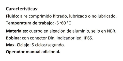 Válvula Solenoide Direccional G1/8 110vac Delta Y Al Mayor