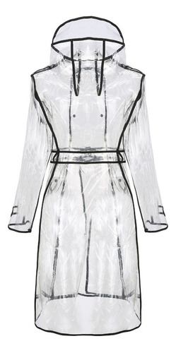 . Impermeable Transparente Moda Eva Con Capucha Con