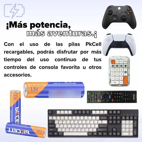 Paquete Con 40 Pilas Aaa Alcalinas Pkcell Larga Duración 1.5V