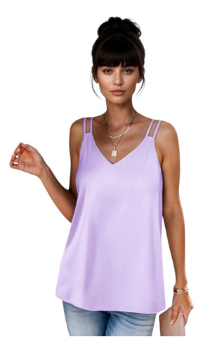 Blusa Tirantes Dobles Escote V Y Espalda Cruzada #30