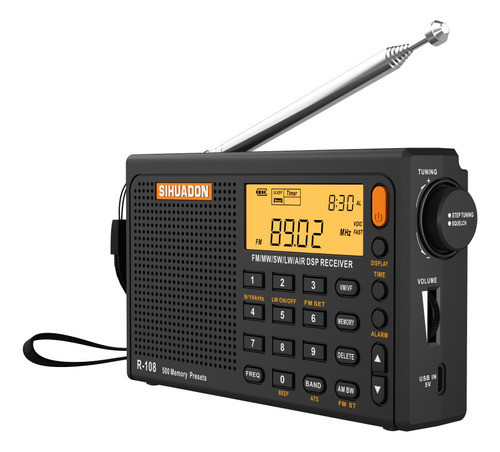 Rádio Sihuadon R-108 Lw/sw/mw/ar