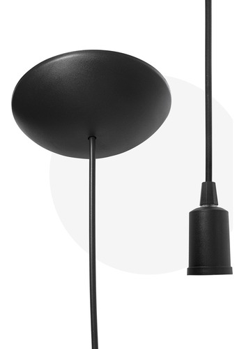 Fio Pendente Liso Cabo Retro 1 Metro Com Canopla