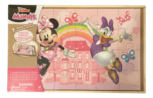 Juego De Rompecabezas 7 Wood Puzzles De Minnie Mouse 