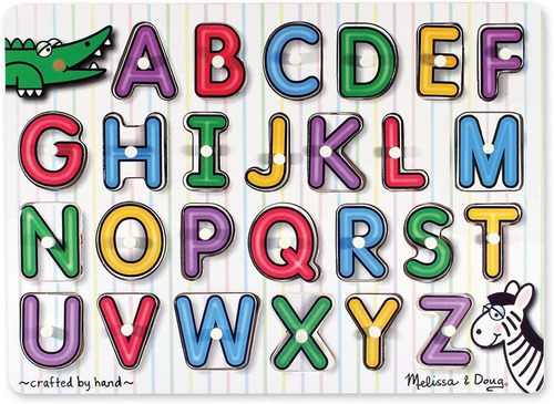 Melissa Doug See Inside Alphabet Peg Puzzle