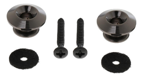 Botón De La Correa Negra 2pcs Tornillo De Montaje Para Las