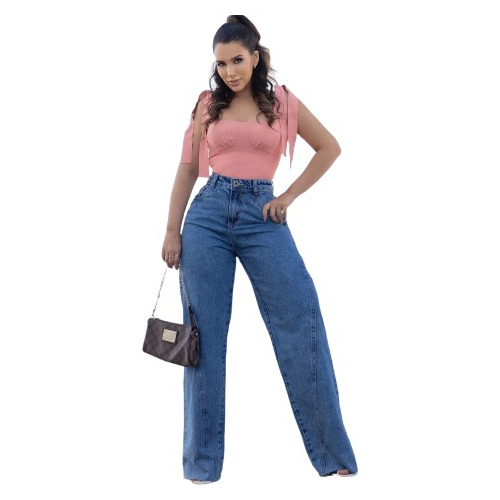 Calça  Jeans Feminina Wide Leg  Danna 1232