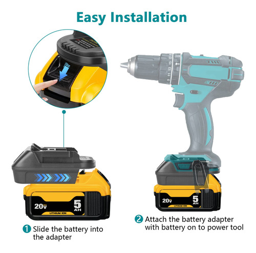 Adaptador De Batería Para Makita 18v Herramientas Convertido