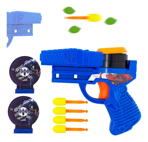 Pistola Lançador De Dardos Arma De Brinquedo Homem Aranha