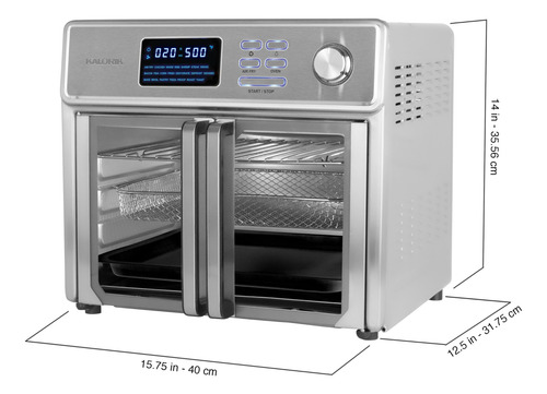 Horno De Aire Digital 26 Litros 10 En 1 Con Accesorios