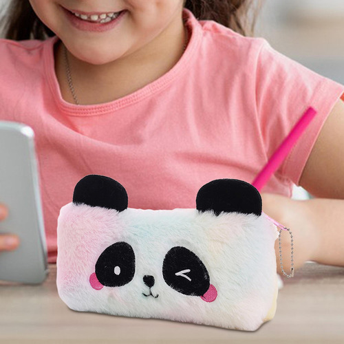 4 Estuche Para Lápices Con Diseño De Panda, Bolsa De Rosa