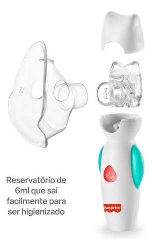 Inhalador portátil multiláser de malla Dó Ré de Fisher Price, color blanco