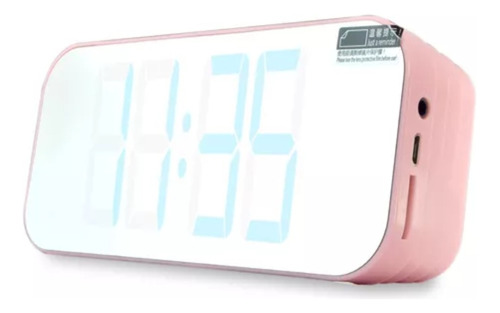 Corneta Despertador Reloj Digital Bluetooth Rosa (gp)
