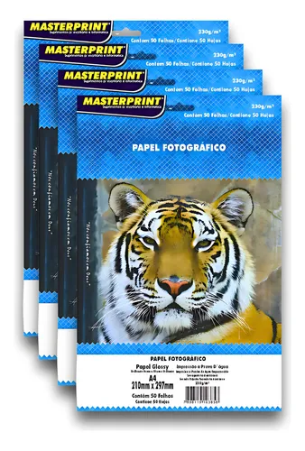 Papel Fotográfico Masterprint Glossy A4 230g 200 Folhas