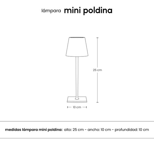 Lampara Velador Led Mini Tresa Inalábrica Usb-c Alto Rancho Estructura Gris