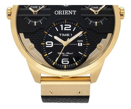 Imagem 2 de 10 de Relogio Masculino Orient Mgsct001 P2px Dourado