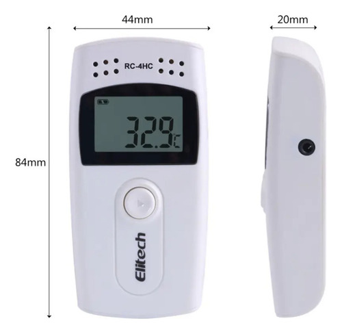Data Logger Temperatura Humedad Cadena Frio Elitech Rc-4hc