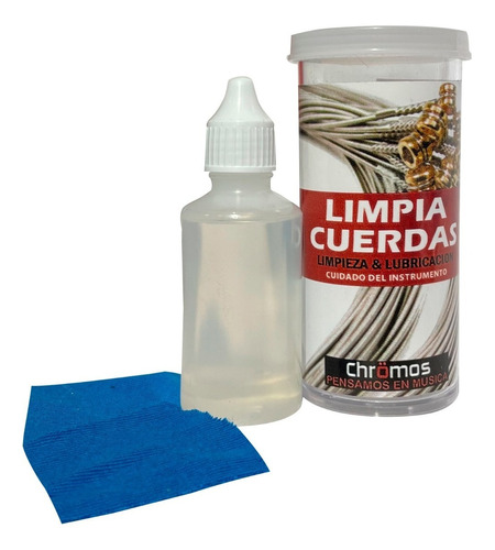 Limpia Cuerdas Para Guitarra Bajo Liquido Con Paño Aplicador